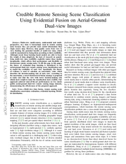 Credible Remote Sensing Scene Classification Using Evidential Fusion on
  Aerial-Ground Dual-view Images