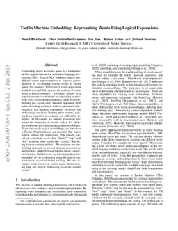 Tsetlin Machine Embedding: Representing Words Using Logical Expressions