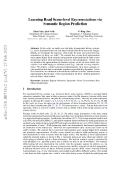 Learning Road Scene-level Representations via Semantic Region Prediction