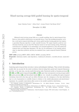 Mixed moving average field guided learning for spatio-temporal data