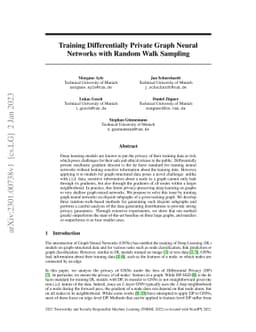 Training Differentially Private Graph Neural Networks with Random Walk
  Sampling