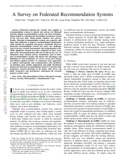 A Survey on Federated Recommendation Systems