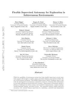 Flexible Supervised Autonomy for Exploration in Subterranean
  Environments