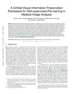 PCRLv2: A Unified Visual Information Preservation Framework for
  Self-supervised Pre-training in Medical Image Analysis