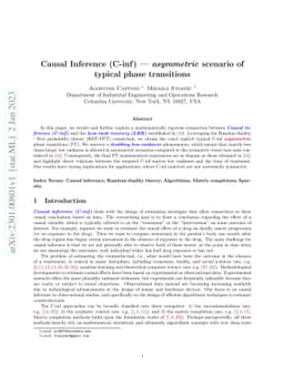 Causal Inference (C-inf) -- asymmetric scenario of typical phase
  transitions
