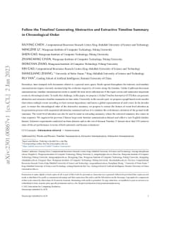 Follow the Timeline! Generating Abstractive and Extractive Timeline
  Summary in Chronological Order