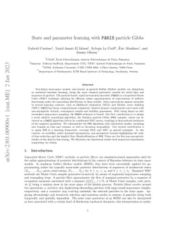 State and parameter learning with PaRIS particle Gibbs