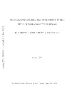 Multidimensional Item Response Theory in the Style of Collaborative
  Filtering