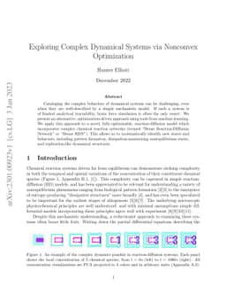 Exploring Complex Dynamical Systems via Nonconvex Optimization