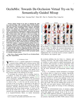 OccluMix: Towards De-Occlusion Virtual Try-on by Semantically-Guided
  Mixup