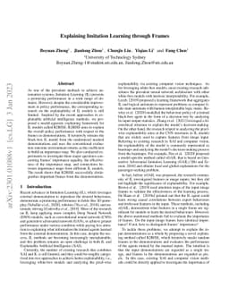 Explaining Imitation Learning through Frames