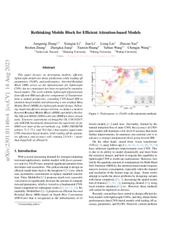 Rethinking Mobile Block for Efficient Attention-based Models