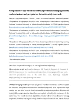 Comparison of tree-based ensemble algorithms for merging satellite and
  earth-observed precipitation data at the daily time scale