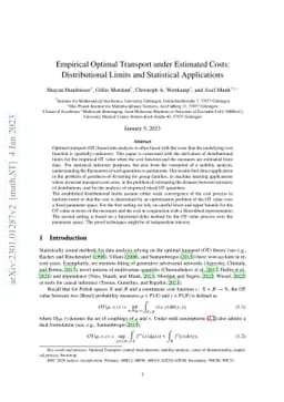 Empirical Optimal Transport under Estimated Costs: Distributional Limits
  and Statistical Applications