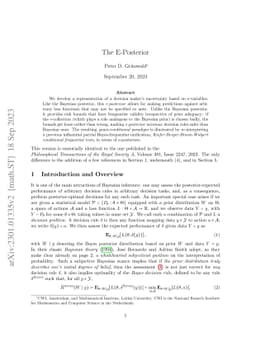 The E-Posterior
