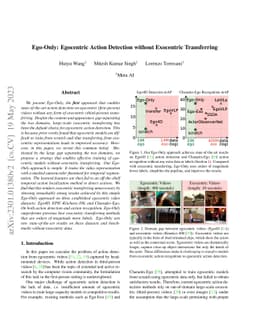 Ego-Only: Egocentric Action Detection without Exocentric Transferring