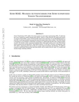 Semi-MAE: Masked Autoencoders for Semi-supervised Vision Transformers