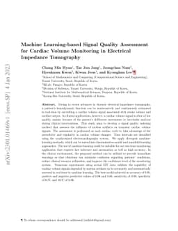 Machine Learning-based Signal Quality Assessment for Cardiac Volume
  Monitoring in Electrical Impedance Tomography