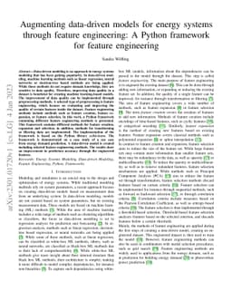 Augmenting data-driven models for energy systems through feature
  engineering: A Python framework for feature engineering