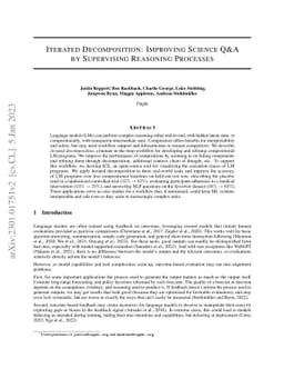 Iterated Decomposition: Improving Science Q&A by Supervising Reasoning
  Processes