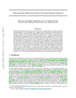 Parameter-Efficient Fine-Tuning Design Spaces