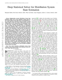 Deep Statistical Solver for Distribution System State Estimation