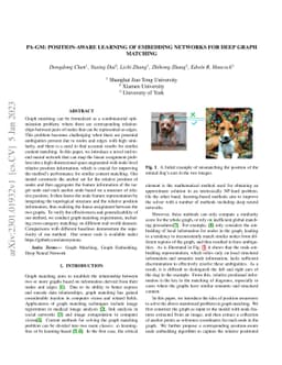PA-GM: Position-Aware Learning of Embedding Networks for Deep Graph
  Matching