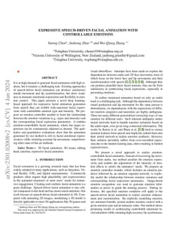 Expressive Speech-driven Facial Animation with controllable emotions