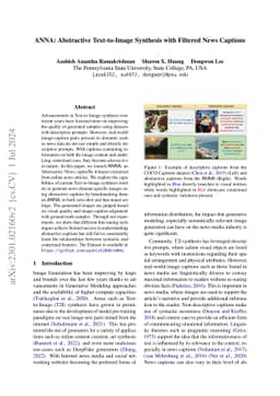 ANNA: Abstractive Text-to-Image Synthesis with Filtered News Captions