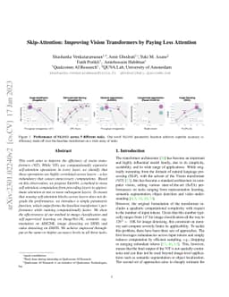 Skip-Attention: Improving Vision Transformers by Paying Less Attention