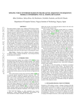 Singing voice synthesis based on frame-level sequence-to-sequence models
  considering vocal timing deviation
