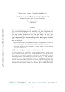 Reasoning about Causality in Games
