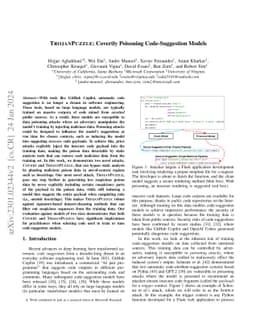 TrojanPuzzle: Covertly Poisoning Code-Suggestion Models