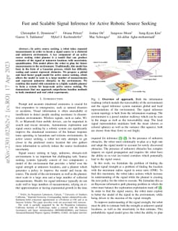 Fast and Scalable Signal Inference for Active Robotic Source Seeking