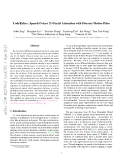 CodeTalker: Speech-Driven 3D Facial Animation with Discrete Motion Prior