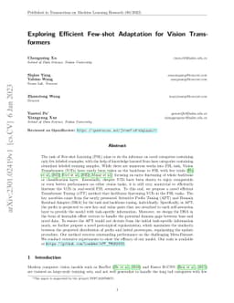 Exploring Efficient Few-shot Adaptation for Vision Transformers