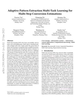 Adaptive Pattern Extraction Multi-Task Learning for Multi-Step
  Conversion Estimations