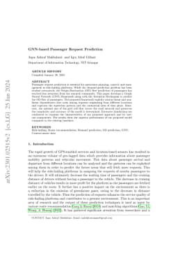 GNN-based Passenger Request Prediction