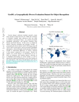 GeoDE: a Geographically Diverse Evaluation Dataset for Object
  Recognition