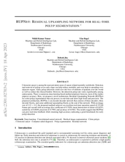 RUPNet: Residual upsampling network for real-time polyp segmentation