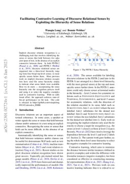 Facilitating Contrastive Learning of Discourse Relational Senses by
  Exploiting the Hierarchy of Sense Relations