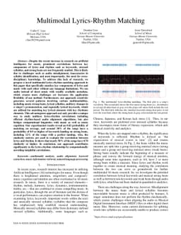 Multimodal Lyrics-Rhythm Matching