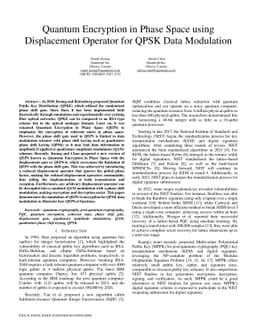 Quantum Encryption in Phase Space using Displacement Operator for QPSK
  Data Modulation