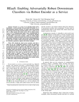 REaaS: Enabling Adversarially Robust Downstream Classifiers via Robust
  Encoder as a Service
