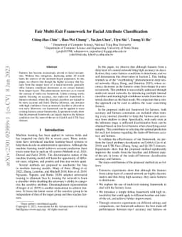 Fair Multi-Exit Framework for Facial Attribute Classification