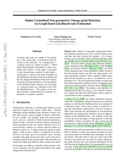 Online Centralized Non-parametric Change-point Detection via Graph-based
  Likelihood-ratio Estimation