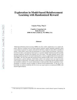 Exploration in Model-based Reinforcement Learning with Randomized Reward