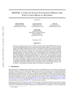 MOTOR: A Time-To-Event Foundation Model For Structured Medical Records