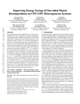 Improving Energy Saving of One-sided Matrix Decompositions on CPU-GPU
  Heterogeneous Systems