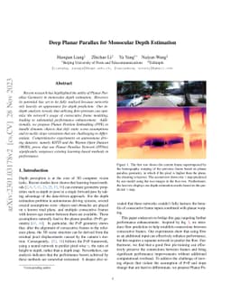 Deep Planar Parallax for Monocular Depth Estimation